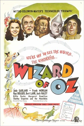 Framed Wizard of Oz Colorful Print
