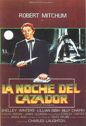 Framed Night of the Hunter - spanish movie Print
