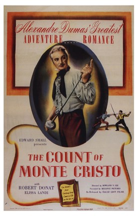 Framed Count of Monte Cristo - Adventure Print
