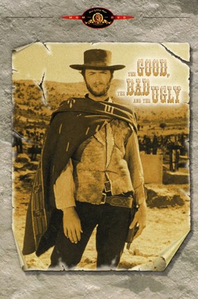 Framed he Good, The Bad, and the Ugly Sepia Colored Print
