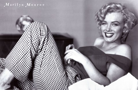Framed Marilyn Monroe - Pajamas Print