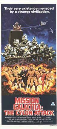 Framed Mission Galactica: The Cyclon Attack Print