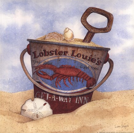 Framed Lobster Louie&#39;s Print