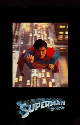Framed Superman: The Movie Over Traffic Print