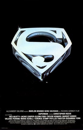 Framed Superman: The Movie Logo Print