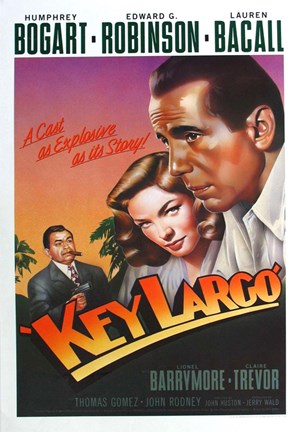 Framed Key Largo Art Deco Print