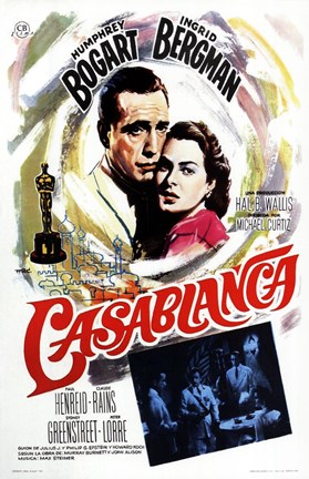Framed Casablanca Oscar Winner Print