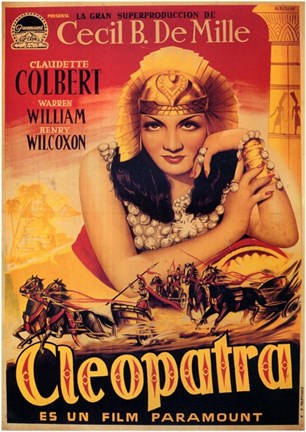 Framed Cleopatra DeMille Colbert William Wilcoxon Print