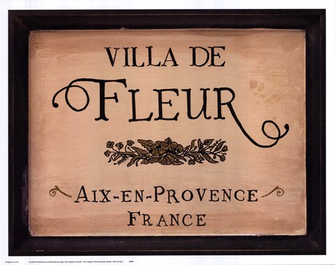 Framed Villa de Fleur Print