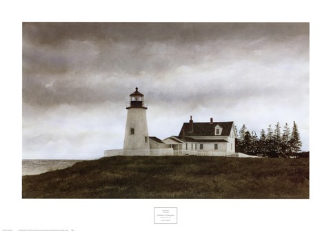 Framed Evening at Pemaquid Print