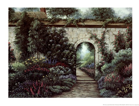 Framed Garden Gate Print