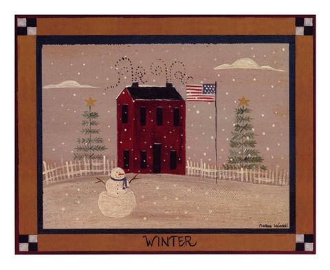 Framed Winter In The Country Print