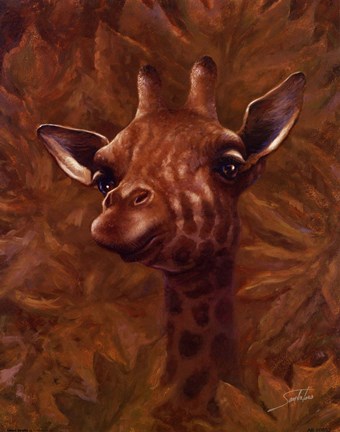 Framed Safari Giraffe Print