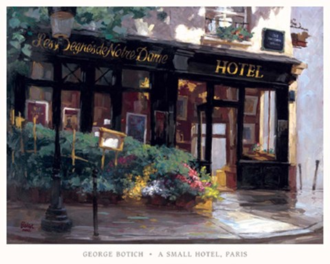 Framed Small Hotel, Paris Print
