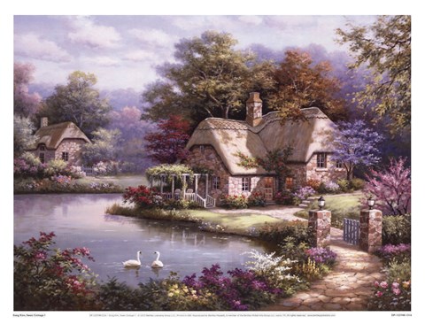 Framed Swan Cottage I Print