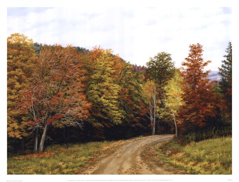 Framed Autumn Lane Print