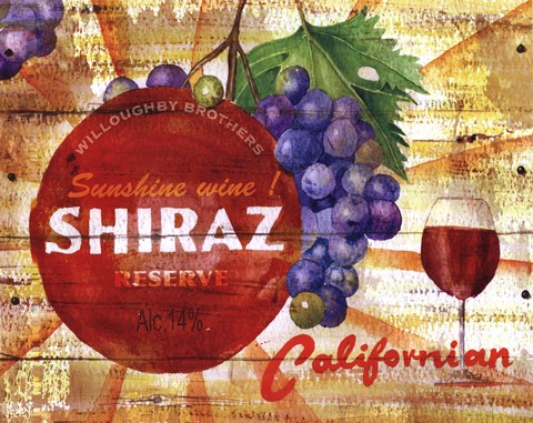 Framed Californian Shiraz Reserve Print