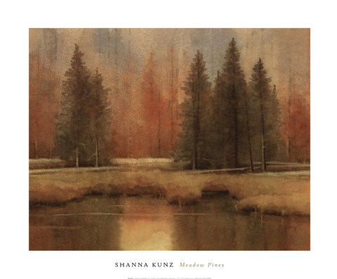 Framed Meadow Pines Print