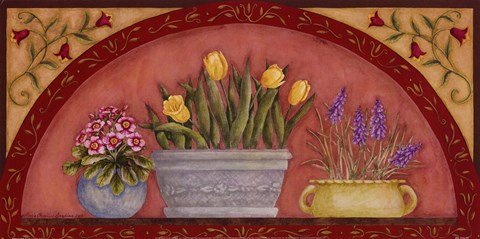 Framed Tulips In Arch Print