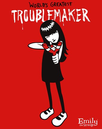 Framed Emily the Strange - Trouble Maker Print