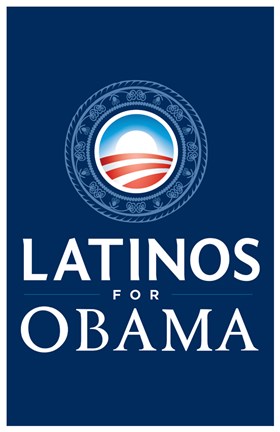 Framed Barack Obama - (Latinos for Obama) Campaign Poster Print
