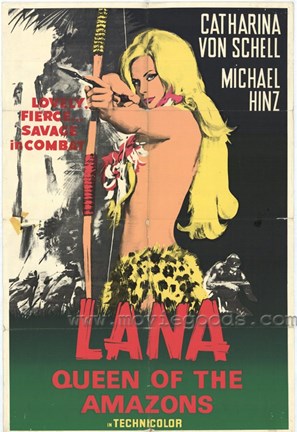 Framed Lana Queen of the Amazons, c.1967 Print