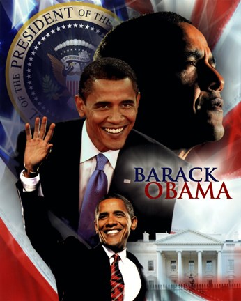 Framed 2008 Barack Obama Portrait Plus Print