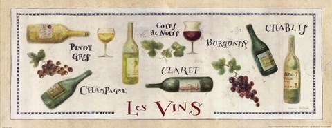 Framed Les Vins Print