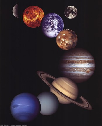 Framed NASA - Solar System Print