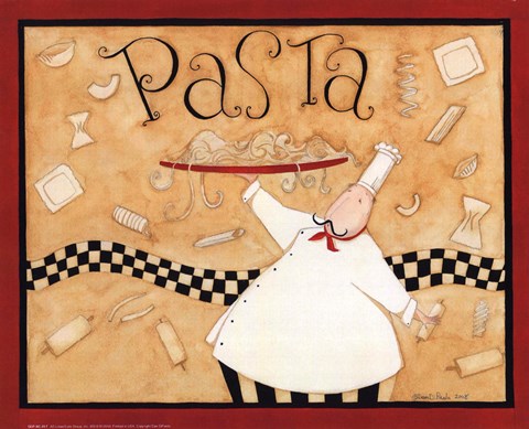 Framed Pasta Chef Print