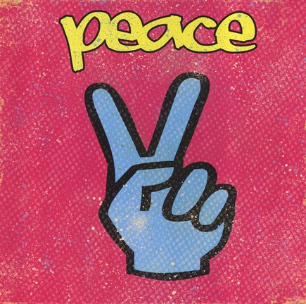 Framed Peace - Peace Sign Hand Print