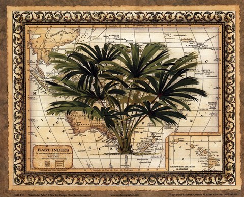 Framed East Indies Palm Print
