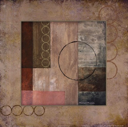 Framed Circles in the Abstract II with Border Print