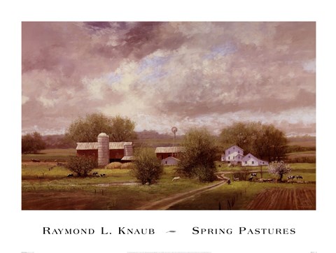 Framed Spring Pastures Print