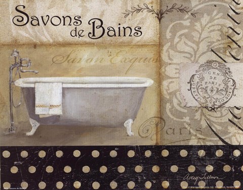 Framed Savons de Bains II Print