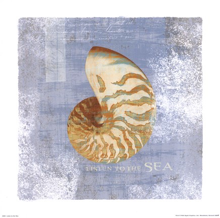 Framed Listen to the Sea Print