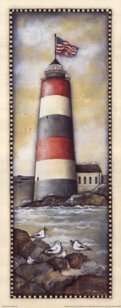 Framed Summer Lighthouse Print