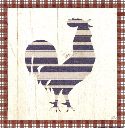 Framed Americana Rooster Print