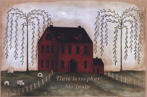 Framed There&#39;s No Place Like Home - red Print
