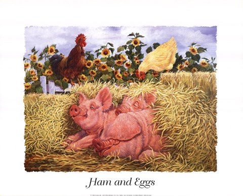 Framed Ham and Eggs Print