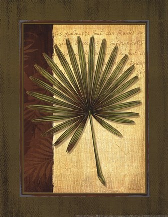 Framed Palm Tropical I Print