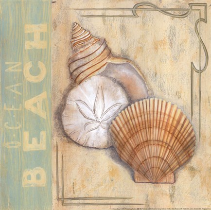 Framed Ocean Beach Print