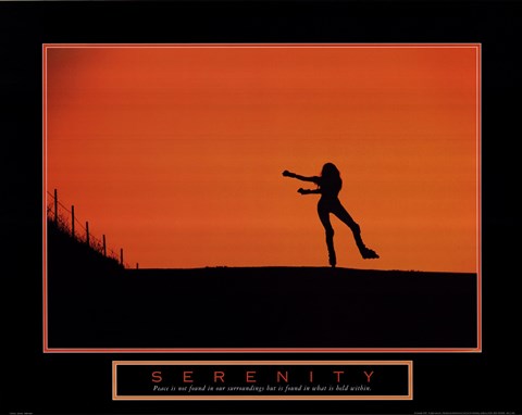 Framed Serenity - Rollerblader Print