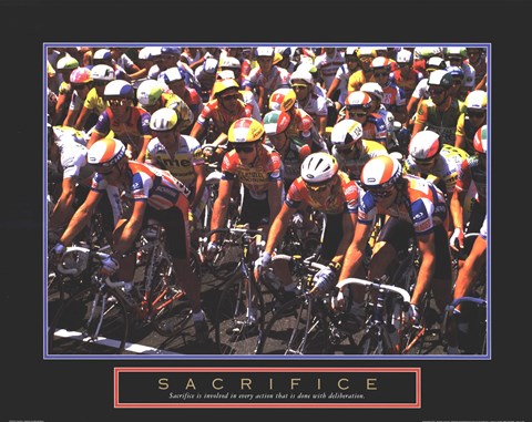 Framed Sacrifice - Starting Line Bicycle Race Print