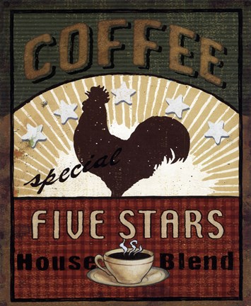 Framed Coffee Blend Label III Print