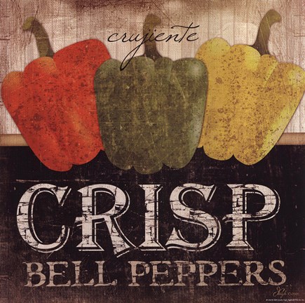 Framed Crisp Bell Peppers Print