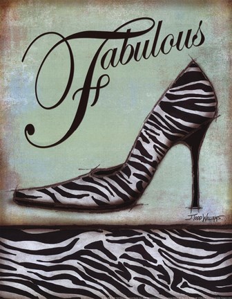 Framed Zebra Shoe Print