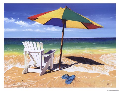Framed Surf, Sand, Summer! Print