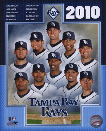Framed 2010 Tampa Bay Rays Team Composite Print