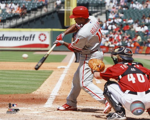 Framed Jimmy Rollins 2010 Action Print